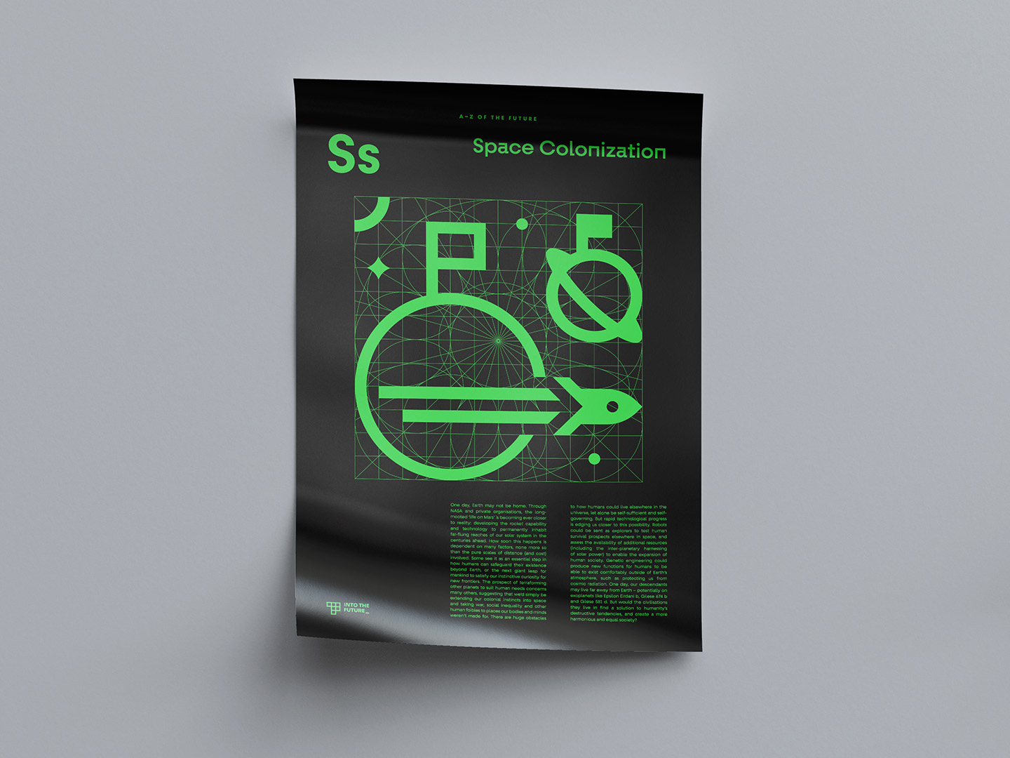 Into The Future Space Colonization poster.