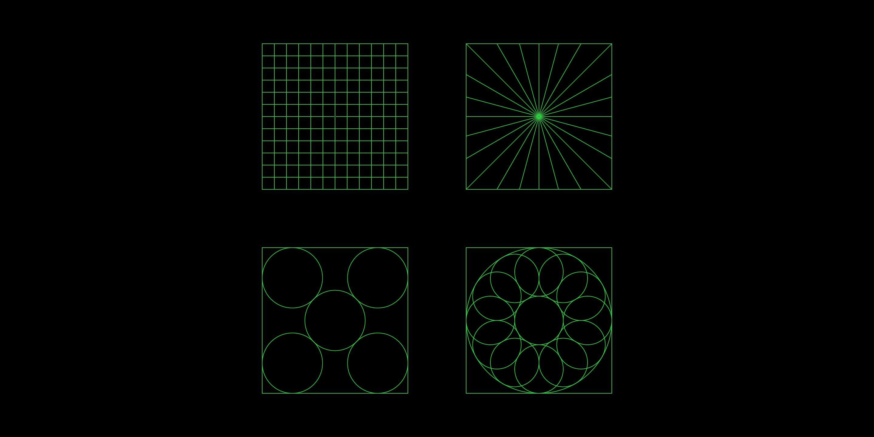 The underlying grid separated out into its constituent parts.