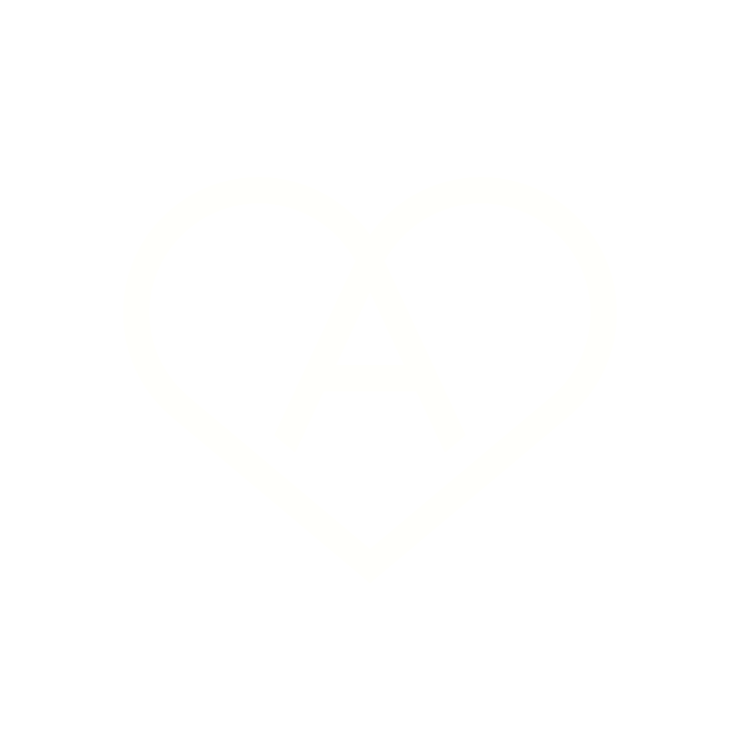 A simple icon combining a heart with an uppercase A.