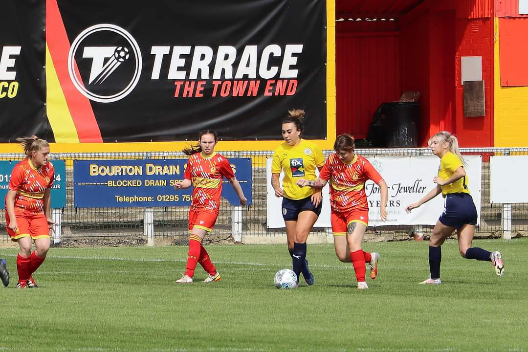 The Terrace logo displaying during a game at Spencer Stadium, home of Banbury United.
